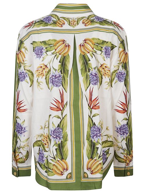 Tropical Scarf Sand Shirt FARM RIO | 349085TROPICALSCARFSAND26100